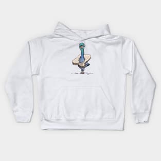 Pigeon with Bread Necklace Kids Hoodie